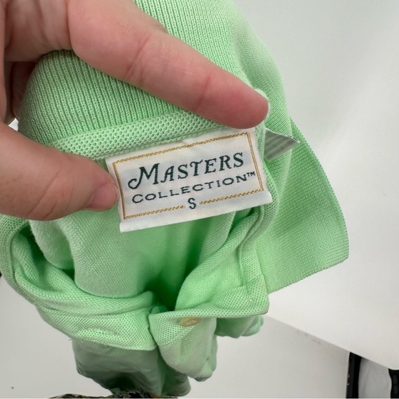 VINTAGE Masters Collection Spring Green Womens Polo Size Small Made in Hong Kong - Picture 5 of 6